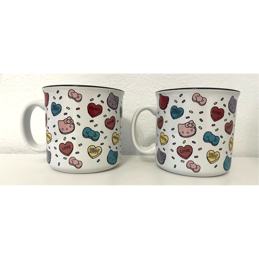 Hello Kitty Heart Candy Coffee Cups Set of 2